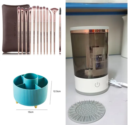 Electric Makeup Brush Cleaner with USB Charging cleaning makeup brushes
