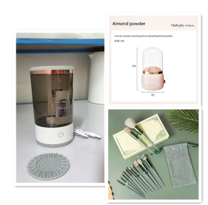 Electric Makeup Brush Cleaner with USB Charging cleaning makeup brushes