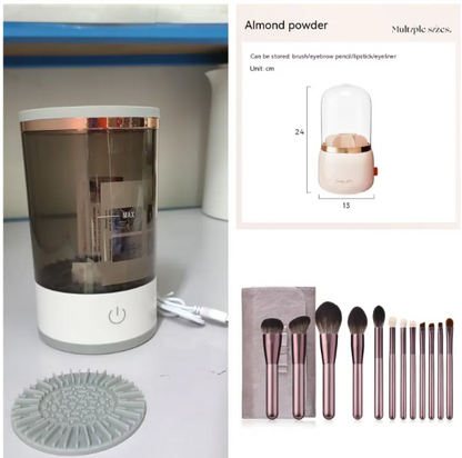 Electric Makeup Brush Cleaner with USB Charging cleaning makeup brushes